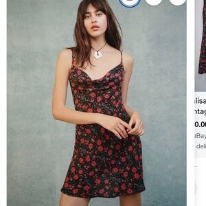 Realisation Par Black and Red Floral Dress